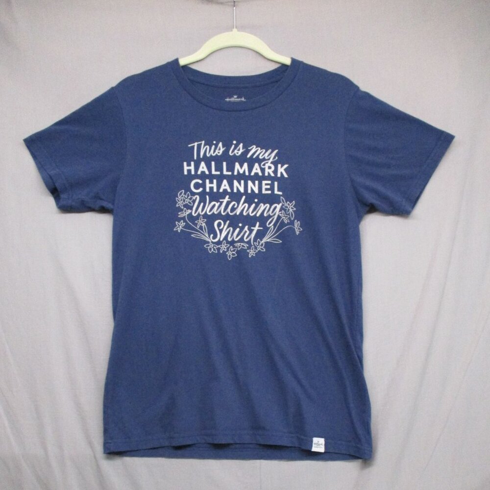 Hallmark Channel Graphic Print T-Shirt Blue Women Size | M‎